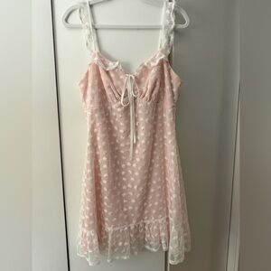 BCBGeneration Blush Pink Lace-Trim Chemise